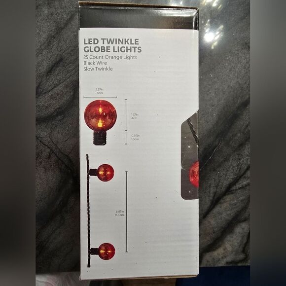 Halloween LED Twinkle Globe String Lights 25pc, New - Picture 5 of 6